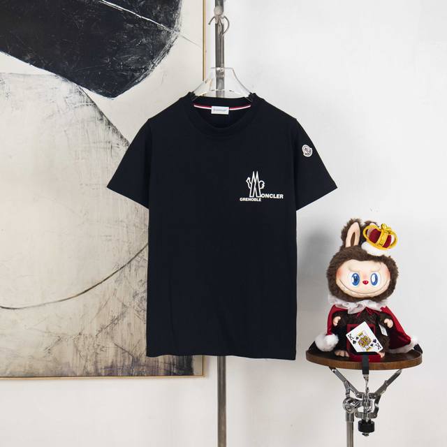 Zp version [Exclusive Supply] Moncler 300g round neck short-sleeved T-shirtBrand