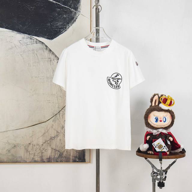 Zp version [Exclusive Supply] Moncler 300g round neck short-sleeved T-shirtBrand