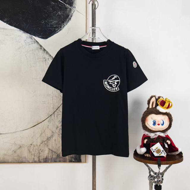 Zp version [Exclusive Supply] Moncler 300g round neck short-sleeved T-shirtBrand