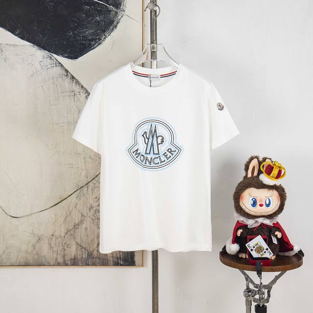 Zp version [Exclusive Supply] Moncler 300g round neck short-sleeved T-shirtBrand
