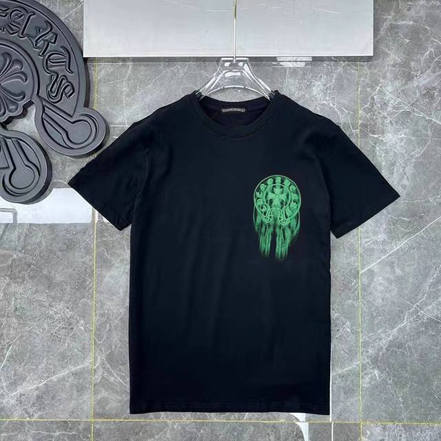 d15 Chrome Hearts Phantom Print Horseshoe Lettering Loose Summer Short-Sleeve T-