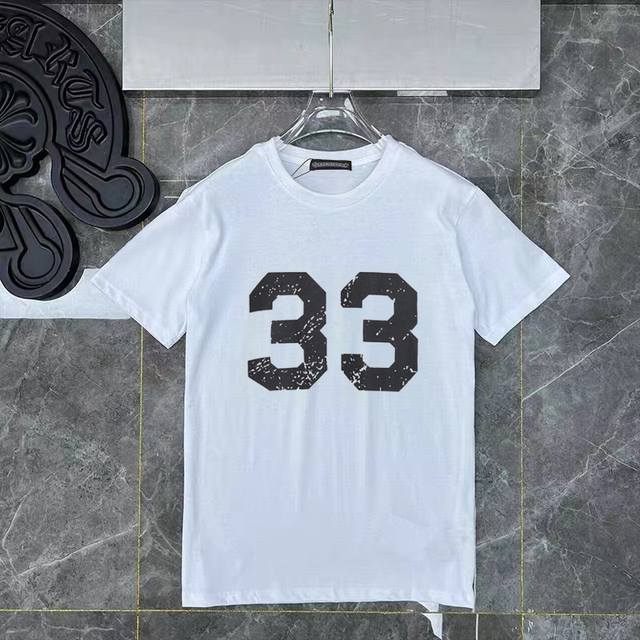 d17 Chrome Hearts T-shirt top, loose, trendy, couple-style, short-sleeved, round