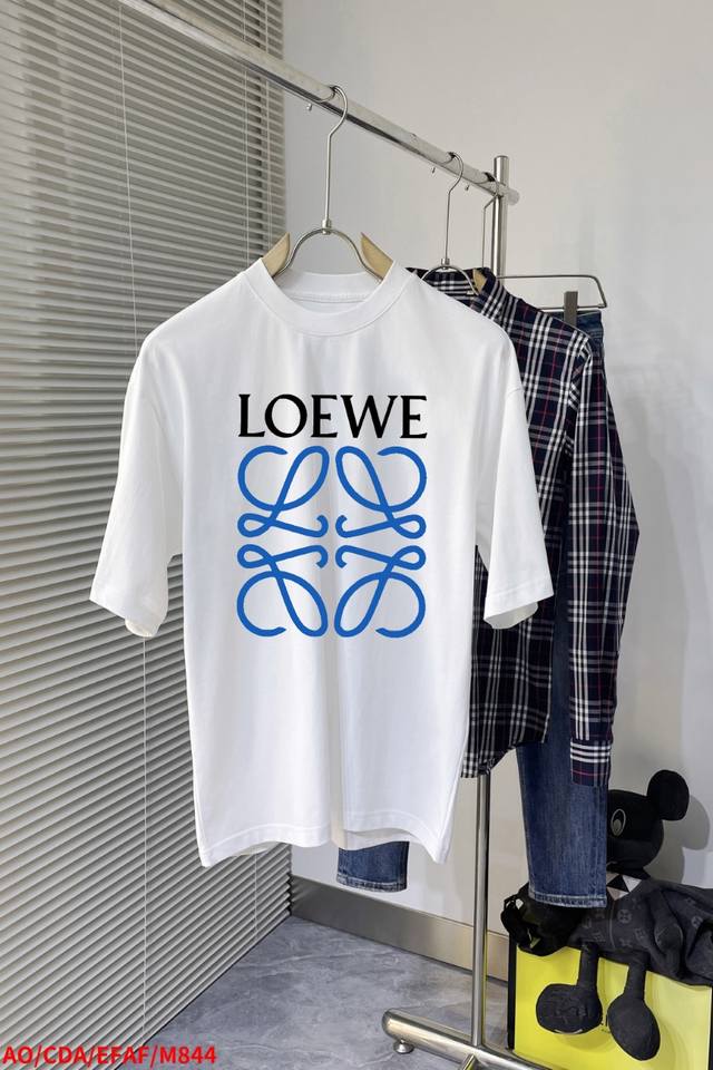 Loewe's new spring/summer collection features a classic large logo printed on t