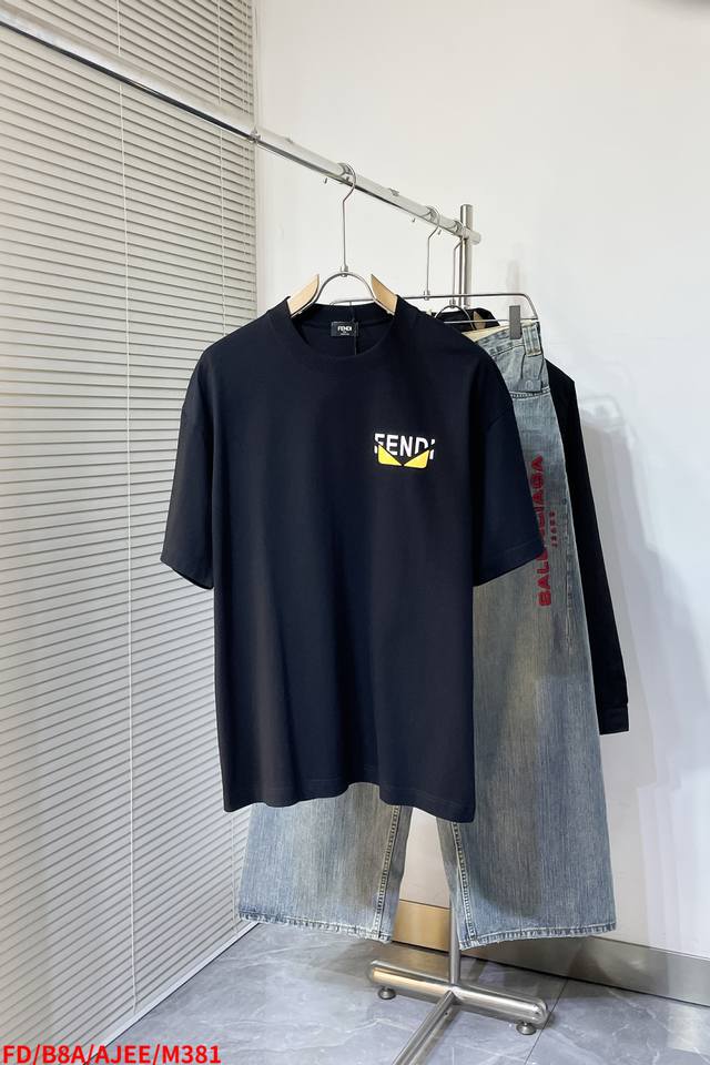 Complete with three labels, Fendi's latest short-sleeved T-shirt is stylish and
