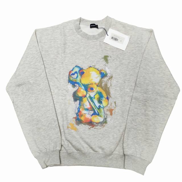 We11Done Track's new graffiti bear print American trendy men's couple's loose, c