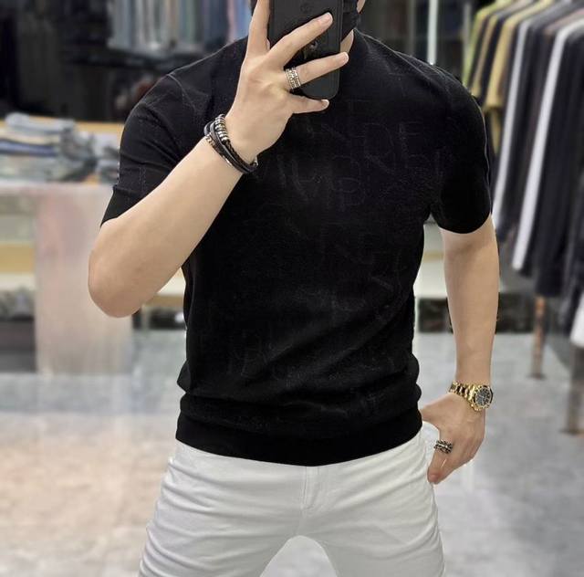 Versace - 2025Ss Autumn and Winter Short Sleeve Knitted Sweater Series! A must-h