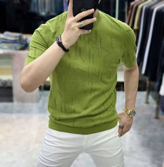 Versace - 2025Ss Autumn and Winter Short-Sleeved Knitted Sweater Series! A must-