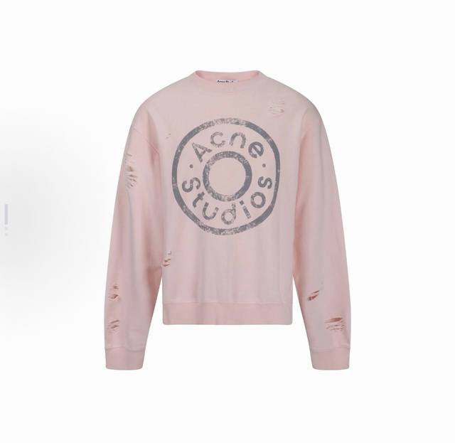 Style No. Ac20# 450g version Acne Studios round neck printed distressed sweatsh