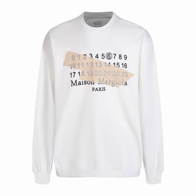 Style No. M411# Maison Margiela Mm6 Martin Margiela Digital Tape Print Crewneck