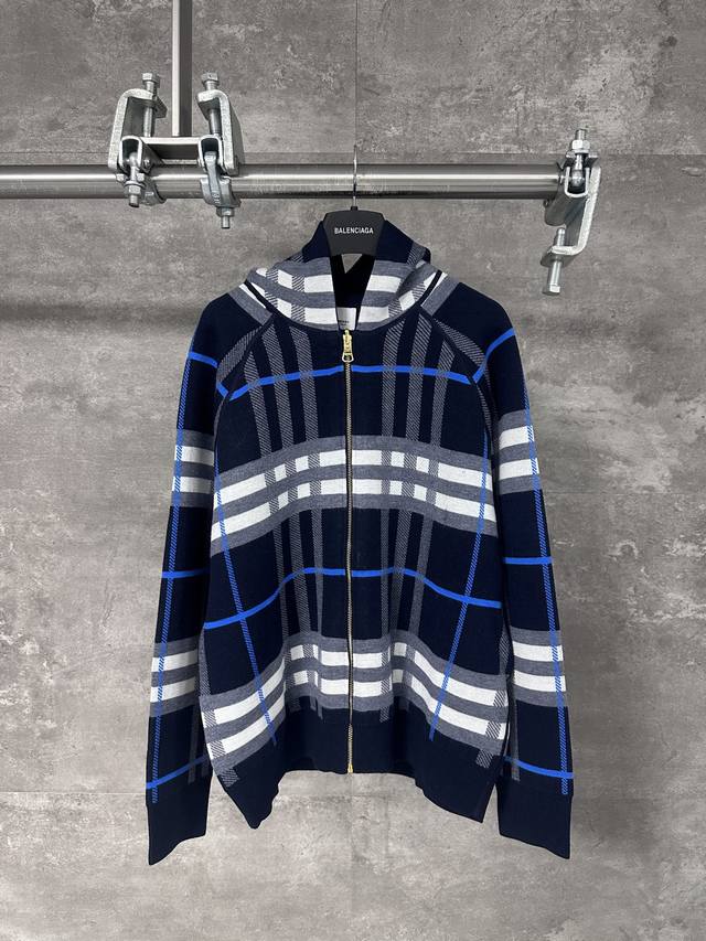 Burberry War Horse Reversible Cashmere Plaid Hooded JacketCraftsmanship: Custom