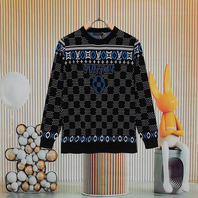 This popular Louis Vuitton sweater features three-dimensional crochet embroidery