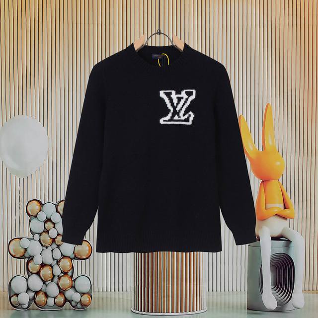 Lv Louis Vuitton's popular jacquard wool knit sweater, Os-style, unisex. The ent