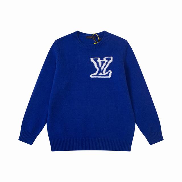 Lv Louis Vuitton's popular jacquard wool knit sweater, Os-style, unisex. The ent