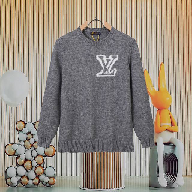 Lv Louis Vuitton's popular jacquard wool knit sweater, Os-style, unisex. The ent