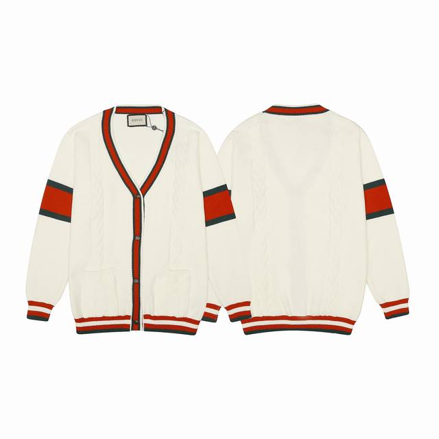 This popular Gucci cable-knit loose-fitting cardigan features 1:1 detailing, id