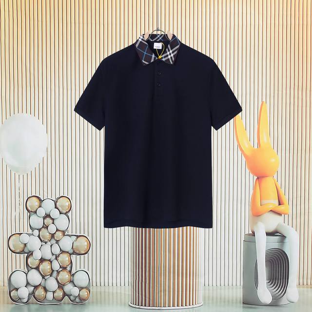 Burberry classic collar plaid design short-sleeved official original one-to-one