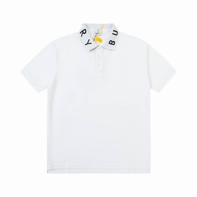 Burberry collar micro-label jacquard polo shirt Fabric selection: Customized fab