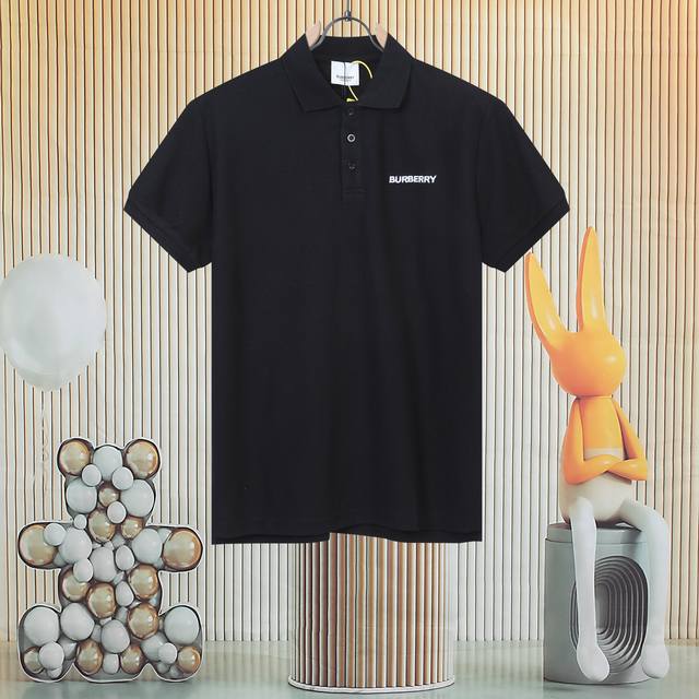 Burberry chain embroidered polo shirt Fabric selection: Custom-made fabric Made