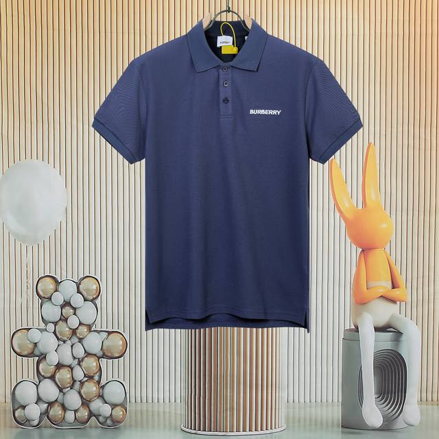 Burberry chain embroidered polo shirt Fabric selection: Customized fabric Made o