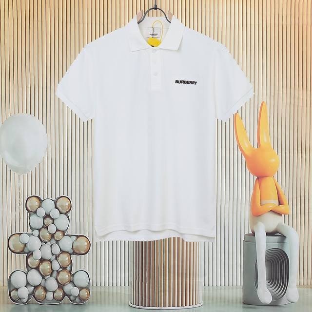 Burberry chain embroidered polo shirt Fabric selection: Customized fabric Made o