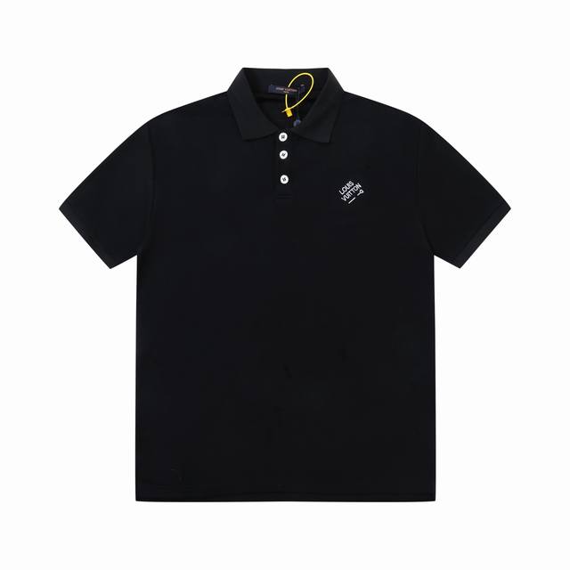 Louis Vuitton's high-quality lapel polo shirt features a classic Louis Vuitton l