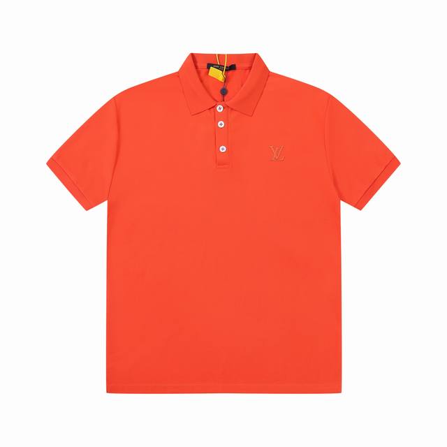 Louis Vuitton high-quality brand small logo embroidered lapel polo shirt Fabric
