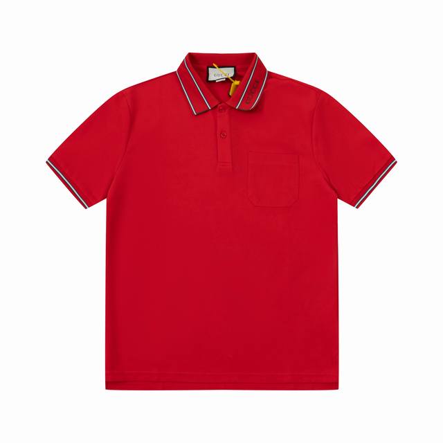 Gucci's new pocket collar micro-label jacquard polo shirtOriginal fabric, origin