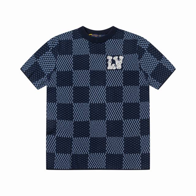 Louis Vuitton woolen short-sleeve with front design and embroidery, hot-stitchin