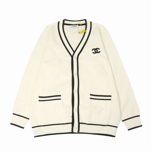 Chanel colorblock casual single-breasted knitted cardigan New autumn and winter