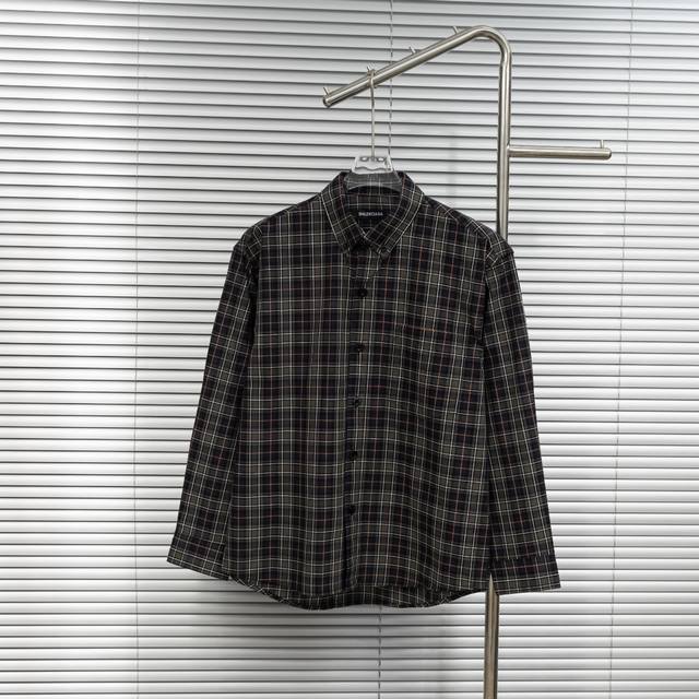Top version difference currency Style: Balenciaga Bla plaid stripe embroidered l
