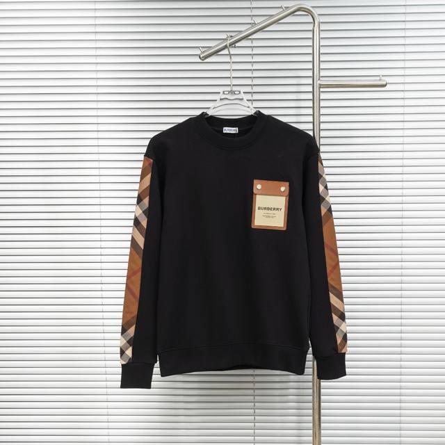 Top version difference currency Style: Burberry Bbr pocket label pullover long s