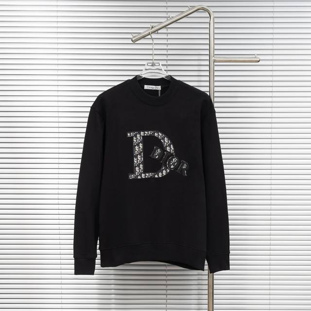 Top version difference currency Style: Dior Dior patch denim embroidery pullover