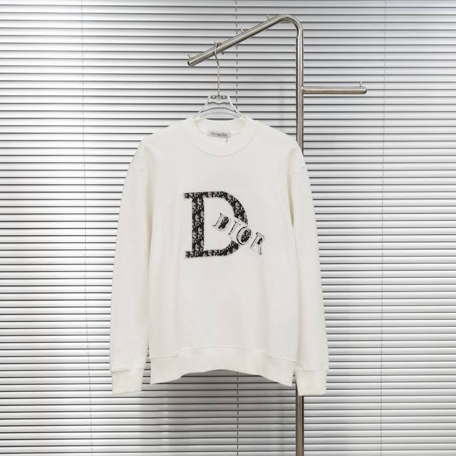 Top version difference currency Style: Dior Dior patch denim embroidery pullover