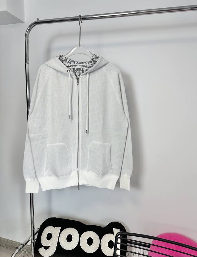 Style number: Hmy192 Dior Dior unisex cashmere jacquard hooded double-sided zip