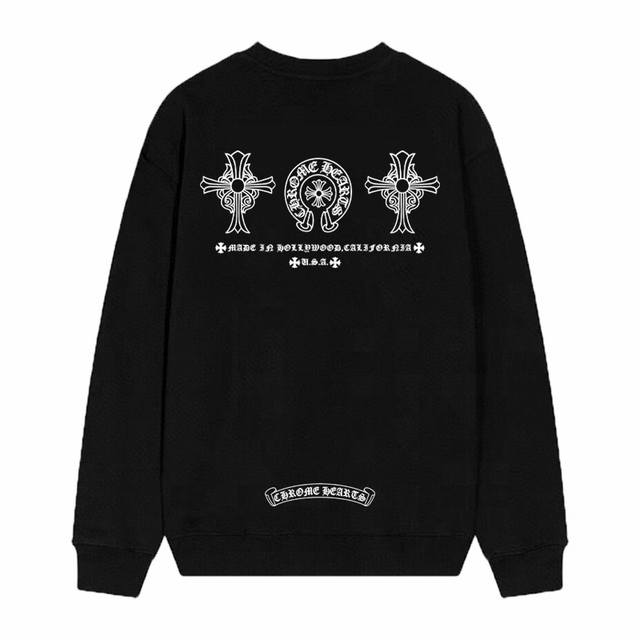 Style No. D30 Chrome Hearts printed round neck terry sweatshirt, exclusive to t