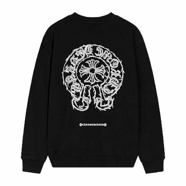 Style No. D12 Chrome Hearts printed round neck terry sweatshirt, exclusive to t