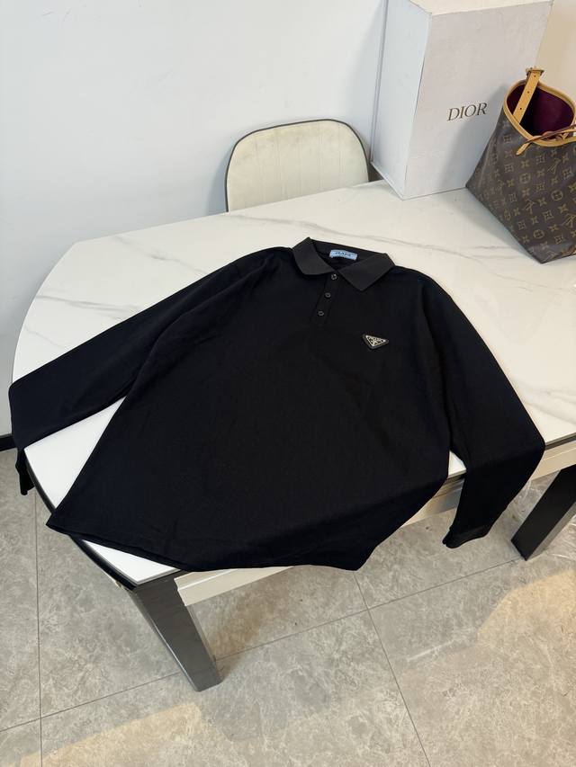 Style No. T11 Prada 2025Ss new arrival, stylish and casual lapel polo shirt for