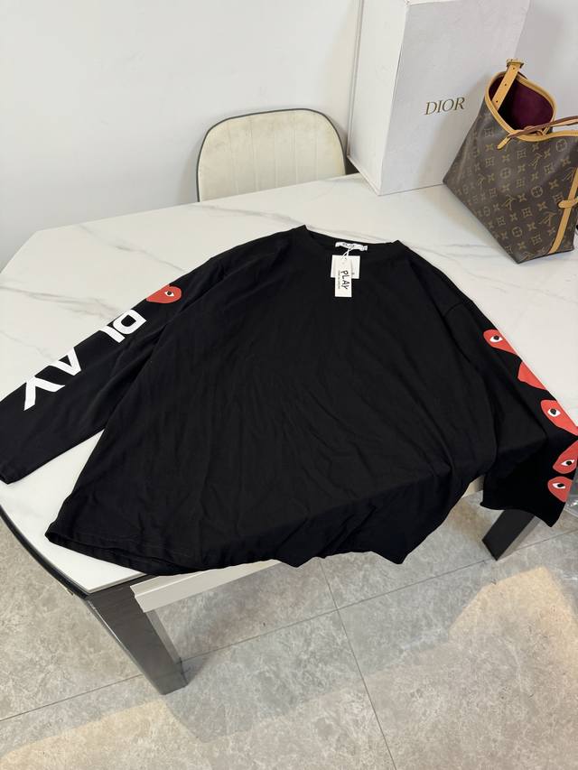 Style number: S109 Comme Des Garcons polka dot red inverted heart long sleeves
