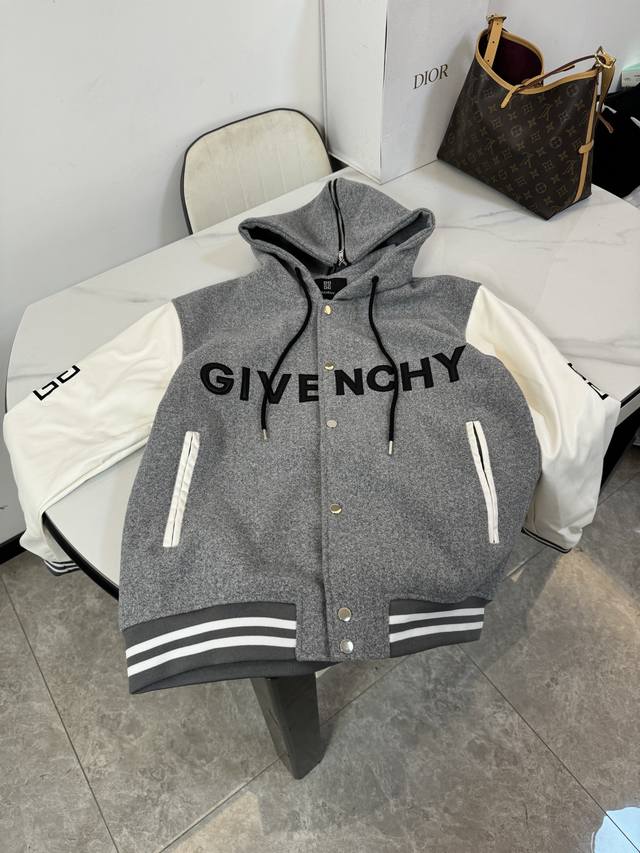 Style: F04 Givenchy GVC runway-inspired baseball jacket. After a month of pre-o
