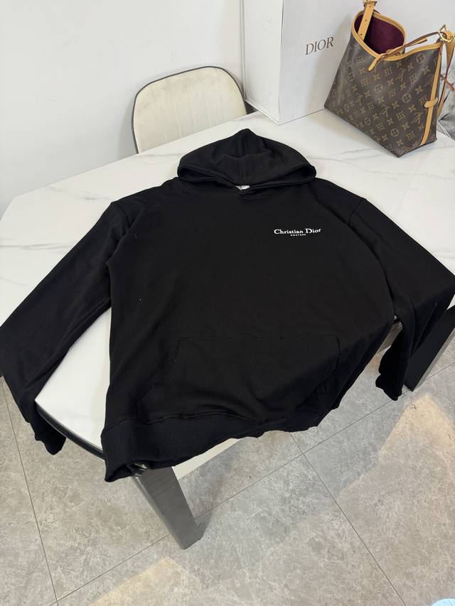 Style number: S108 Dior classic front and back English lettering hooded sweatsh