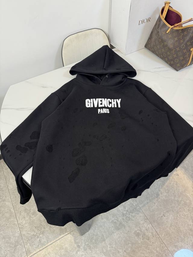 Style number: S104 High version Givenchy Gvc burnout letter print large hole ro