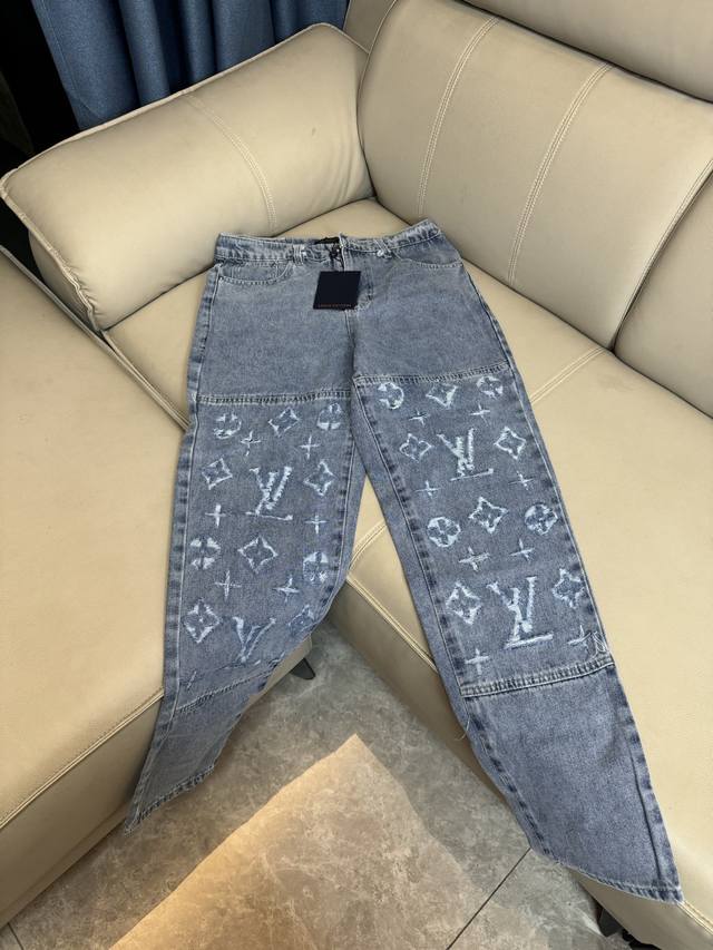 Louis Vuitton LV washed vintage distressed and frayed monogram logo series heavi