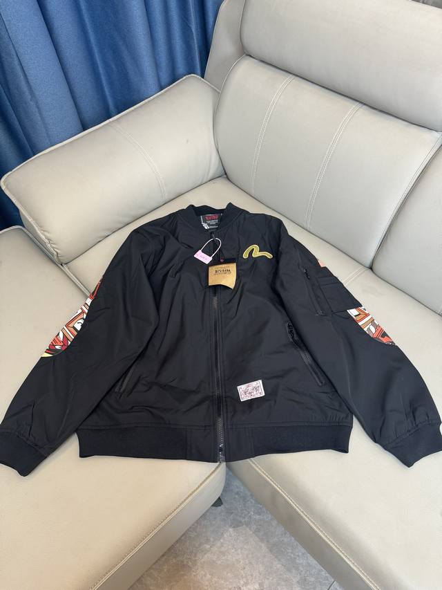 Evisu Fushen Autumn New Men's Large M Printed Cool Bomber Jacket Jacket Men Colo