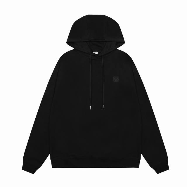 we206# Top OEM quality Loewe 25Ss solid color small embroidered metal hooded lon