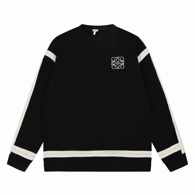 we106# Top OEM quality Loewe 25Ss webbing chest small logo embroidery round neck