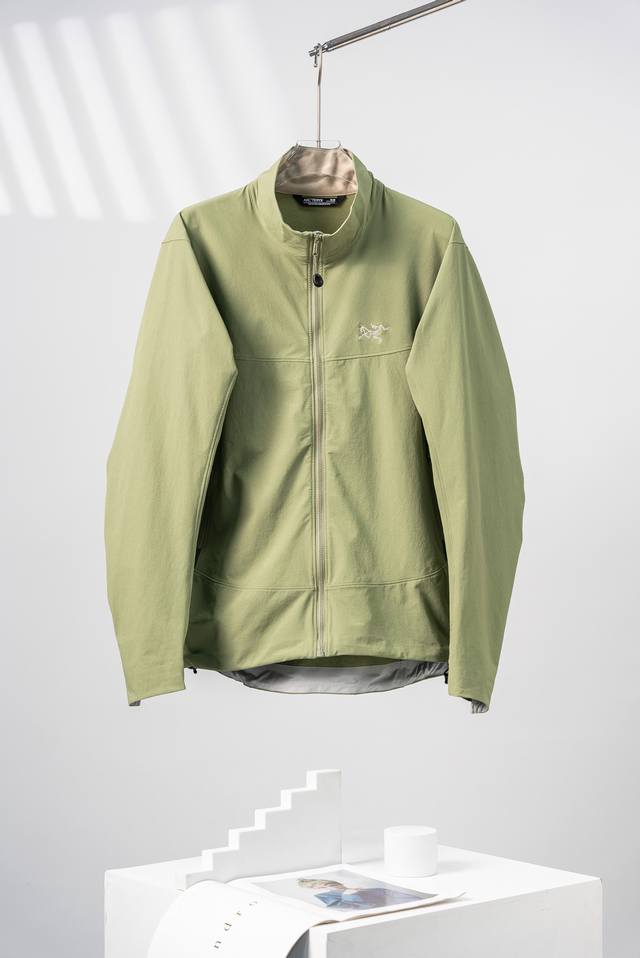 Mist Green Arcteryx Gamma Jacket M Solid Color Logo Logo Windproof Soft Shell Ja