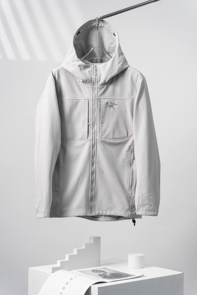 Stealth Gray Arcteryx Gamma Mx Hoody solid color warm soft shell hooded fitted