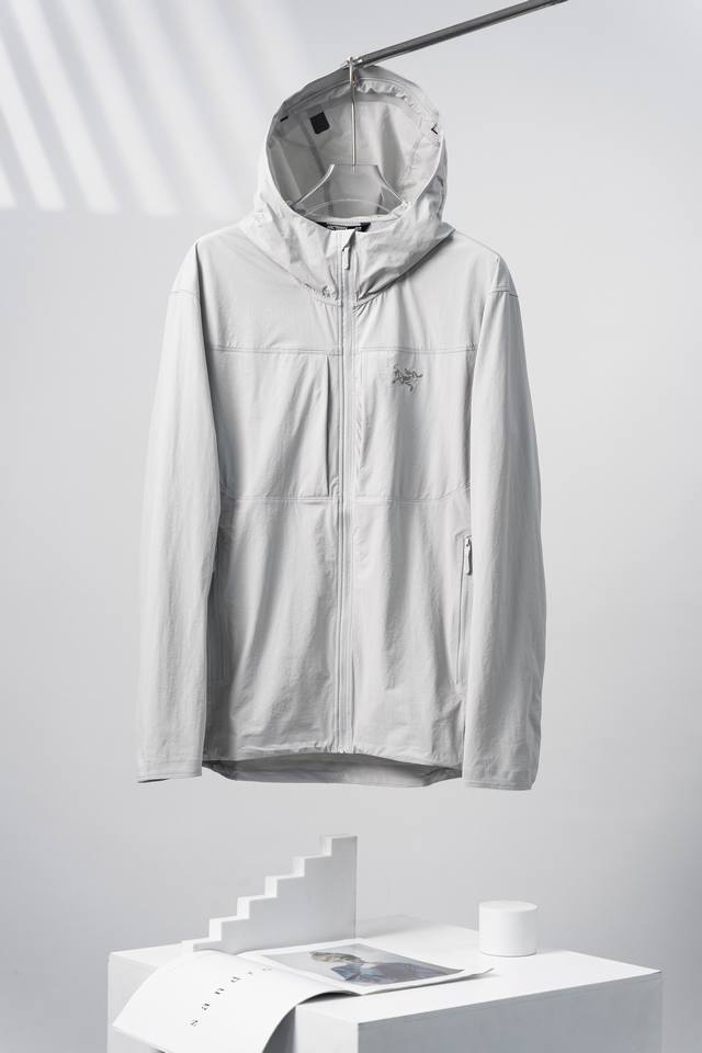 Stealth Gray Arcteryx Gamma Lightweight solid color hooded soft shell thin ligh