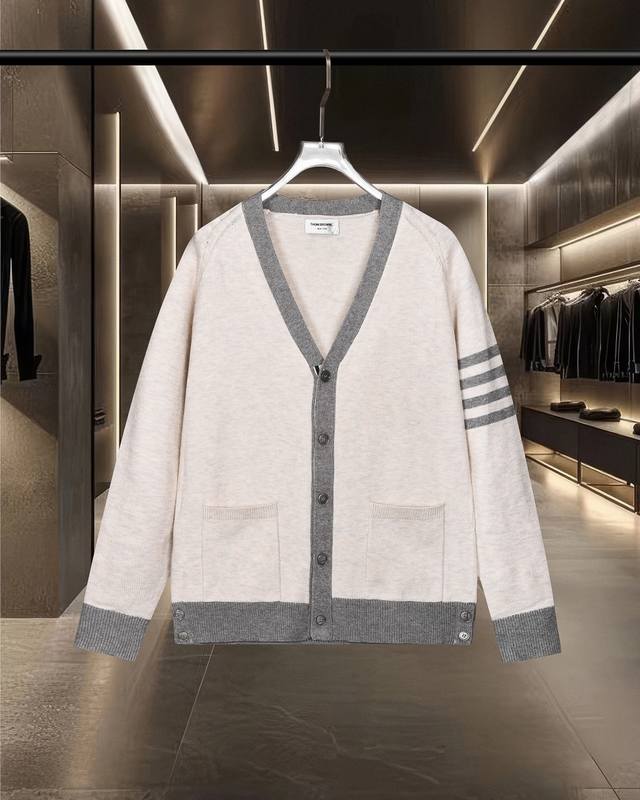 Thom Browne Tb basic classic colorblock four-stripe cardigan sweater jacket 2025