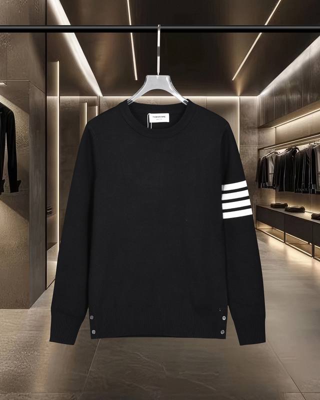 Thom Browne Tb Thom Browne colorblock striped four-bar knitted casual long-sleev